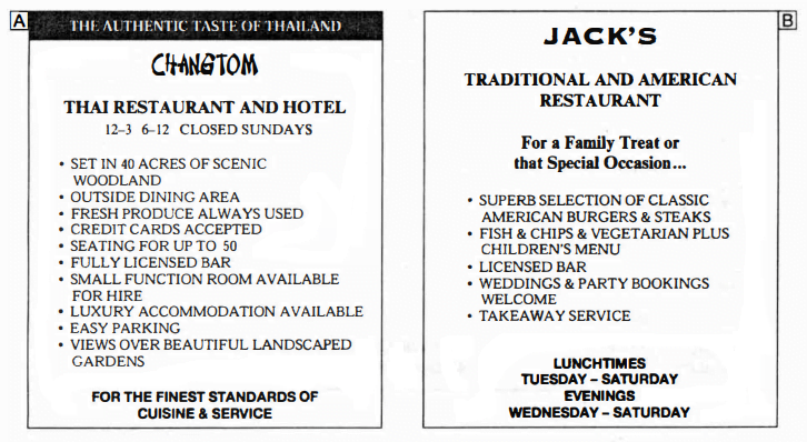 Restaurant Advertisements - Changtom and Jack's